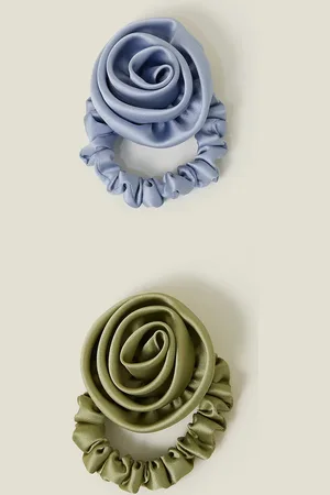 Accessorize 2-Pack Satin Corsage Hair Scrunchies