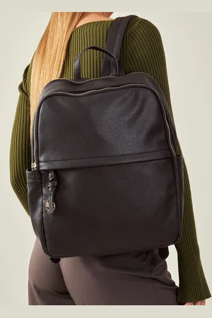Accessorize Black Smart Zip Around Backpack, Size: 29x34cm, Women