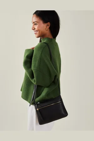 Accessorize Zip Detail Leather Cross-body Bag