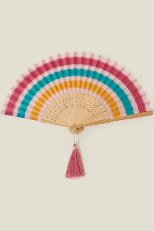 Accessorize Stripe Foldable Fan