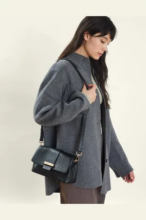 Accessorize Leather Metal Bar Cross-body Bag