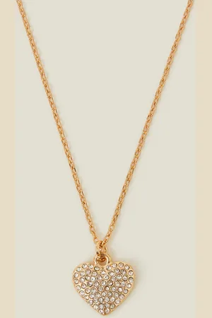Accessorize Boxed Pavé Heart Pendant Necklace