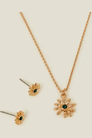 Accessorize Daisy Stud Earrings and Necklace Set