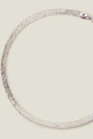 Accessorize Sterling Silver-plated Omega Chain Bracelet