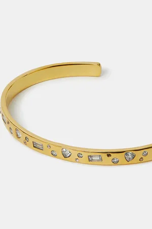 Accessorize 14ct -plated Sparkle Cuff Bracelet