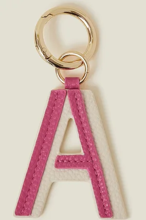 Accessorize Initial Colour Block Keyring , Size: H