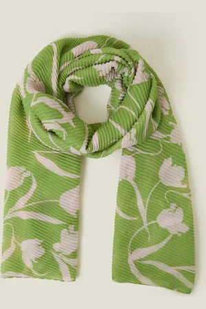 Accessorize Lightweight Floral Pleat Scarf