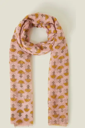 Accessorize Lightweight Floral Block Print Scarf