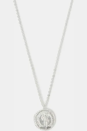 Accessorize Sterling -plated Zodiac Coin Pendant Necklace , Size: Aries