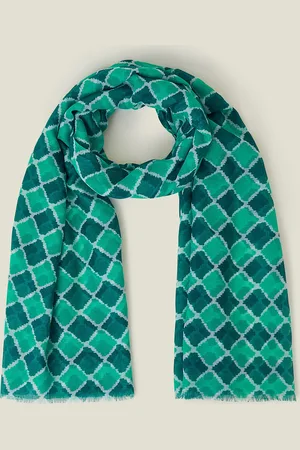 Accessorize Lightweight Tile Print Scarf
