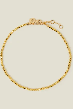 Accessorize 14ct -plated Bead Anklet
