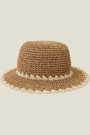 Accessorize Two-tone Scallop Edge Bucket Hat