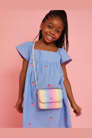 Accessorize Pink & Blue Ombre Rainbow Cross-body Bag, Size: 16cm, Girl