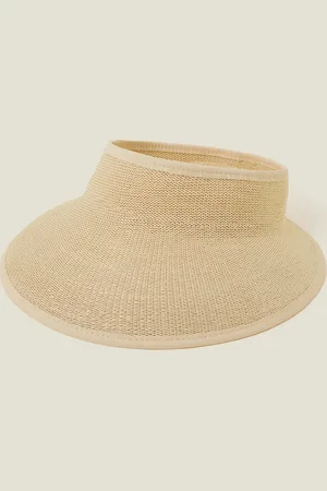 Accessorize Packable Woven Sun Visor Natural