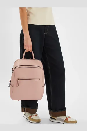 Accessorize Smart Zip Around Backpack Pink Leather