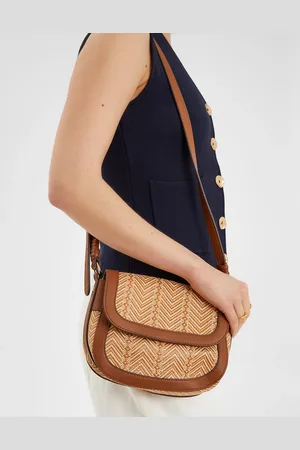 Accessorize Woven Satchel Cross-body Bag