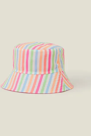 Accessorize Stripe Bucket Hat , Size: 3-6 Yrs