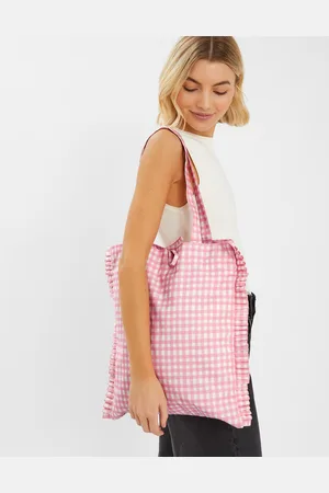 Accessorize Pink Gingham Shopper Bag