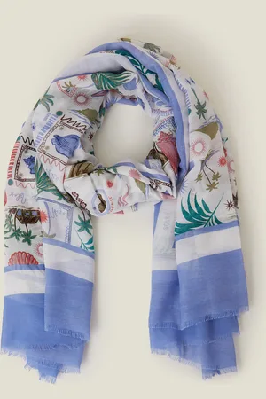 Accessorize Postcard Print Scarf