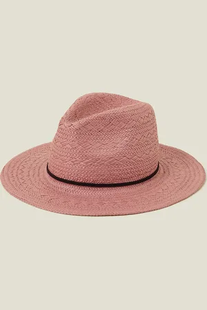 Accessorize Straw Fedora Hat, Size: 57cm, Women