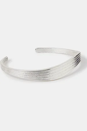 Accessorize Sterling Silver-plate Wave Cuff Bracelet
