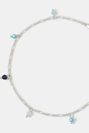 Accessorize Sterling Silver-plated Beaded Anklet