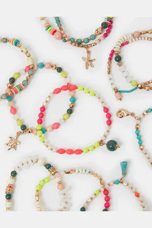 Accessorize Sea Charm Beaded Stretch Bracelet Multipack