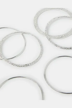 Accessorize 6-Pack Mixed Texture Bangles