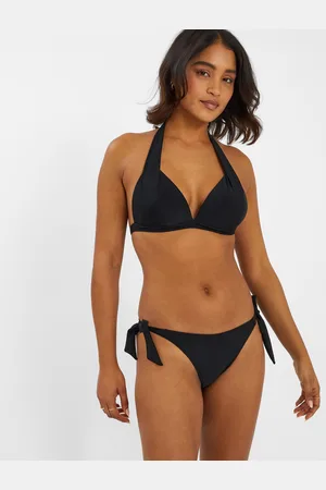 Accessorize Moulded Cup Halter Neck Bikini Top , Size: 12