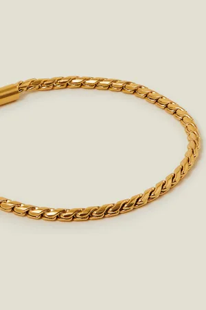 Accessorize 14ct -plated Stainless Steel Snake Chain Bracelet