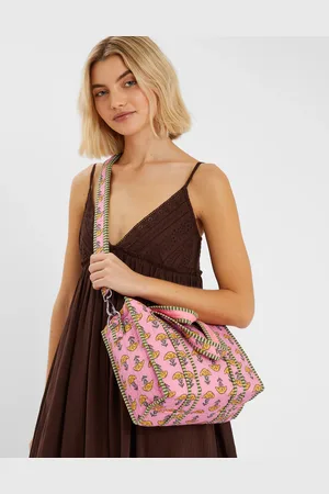 Accessorize Floral Block Print Quilted Handbag