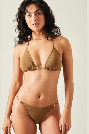 Accessorize Classic Glitter Nylon Shimmer Bikini Bottoms, Size: 20, Women
