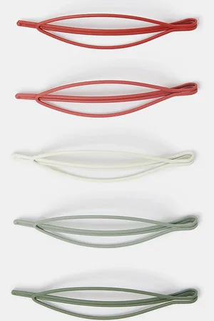 Accessorize 5-Pack Oval Hair Slides