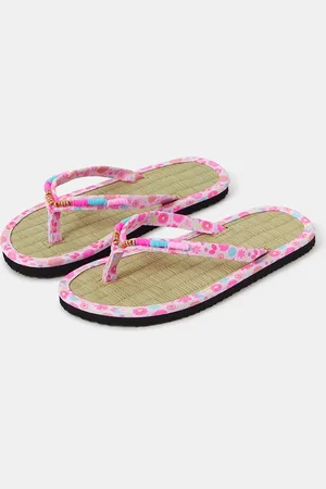 Accessorize Seagrass Beaded Flip Flops , Size: 8.5-10