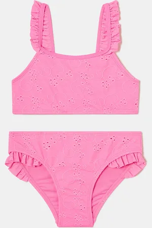 Accessorize Ruffle Broderie Bikini Set , Size: 7-8 yrs