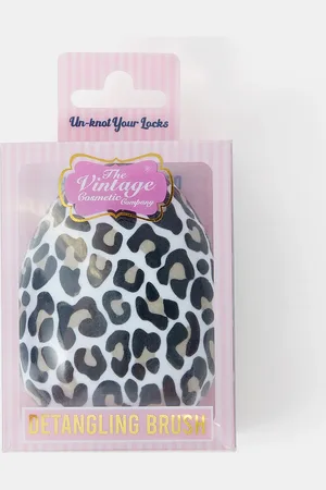 Accessorize The Vintage Cosmetic Company Leopard Print Detangling Brush