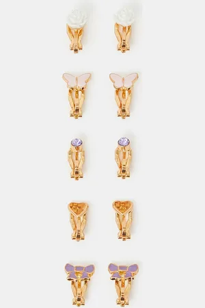 Accessorize 5-Pack Girls Party Clip-on Earrings