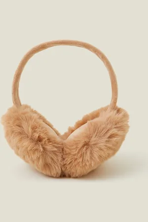 Accessorize Faux Fur Earmuffs , Size: 2x12cm, Women