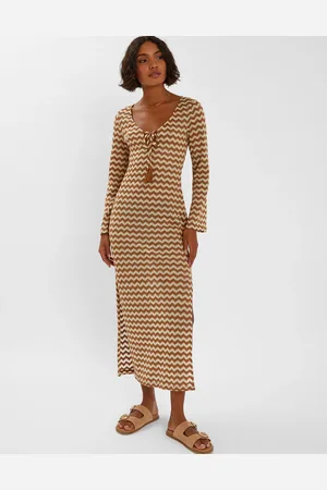 Accessorize Crochet Long Sleeve Maxi Dress , Size: L