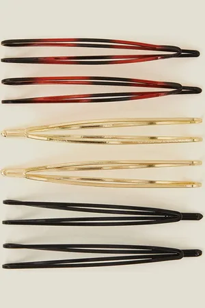 Accessorize 6-Pack Mix Metal Hair Slides, Women