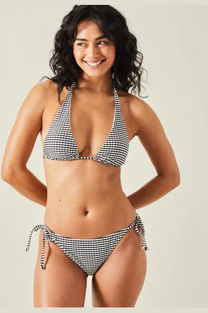 Accessorize Striped Stripe Seersucker Bikini Bottom, Size: 16, Women