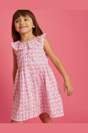 Accessorize Cotton Sleeveless Gingham Strawberry Dress, Size: 3-4 Years, Girl