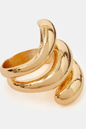 Accessorize Chunky Wave Ring , Size: M
