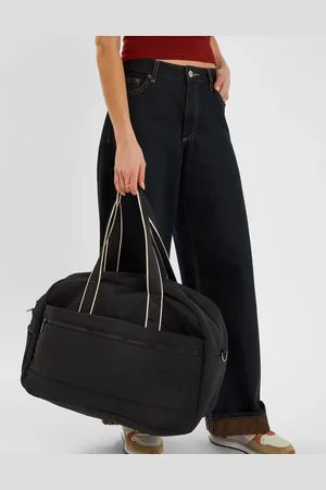 Accessorize Black Large Nylon Weekend Bag