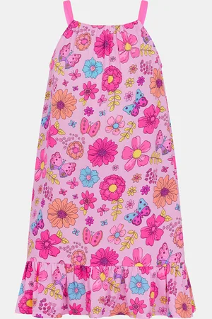 Accessorize Retro Floral Swing Dress , Size: 3-4 yrs