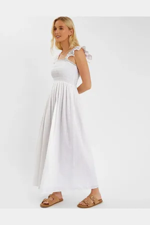 Accessorize Sleeveless Smocked Broderie Sundress , Size: XL
