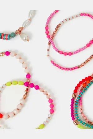 Accessorize Neon Beaded Stretch Bracelet Multipack