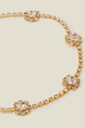 Accessorize 14ct -plated Diamante Daisy Chain Bracelet