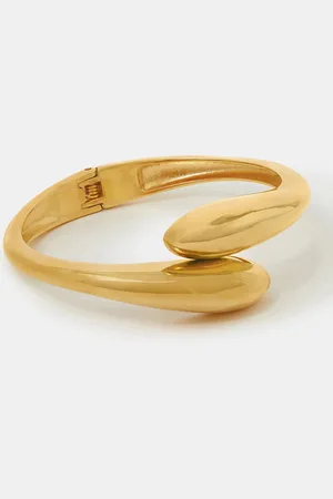 Accessorize 14ct -plated Hinge Wrap Bangle