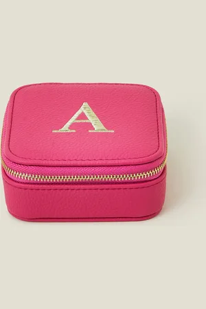 Accessorize Square Initial Jewellery Box , Size: C, Women